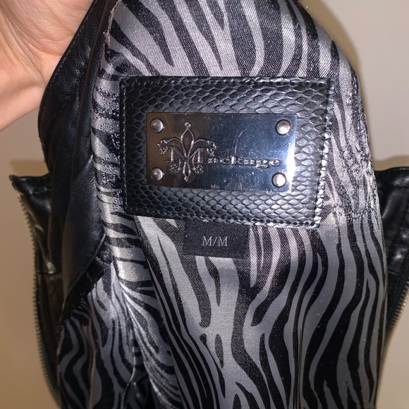 Mackage black leather jacket size M - Picture 2 of 3